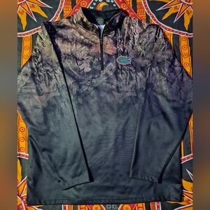 Men's size XL mossy Oak Style Camo Florida Gators Quarter Zip long Sleeve